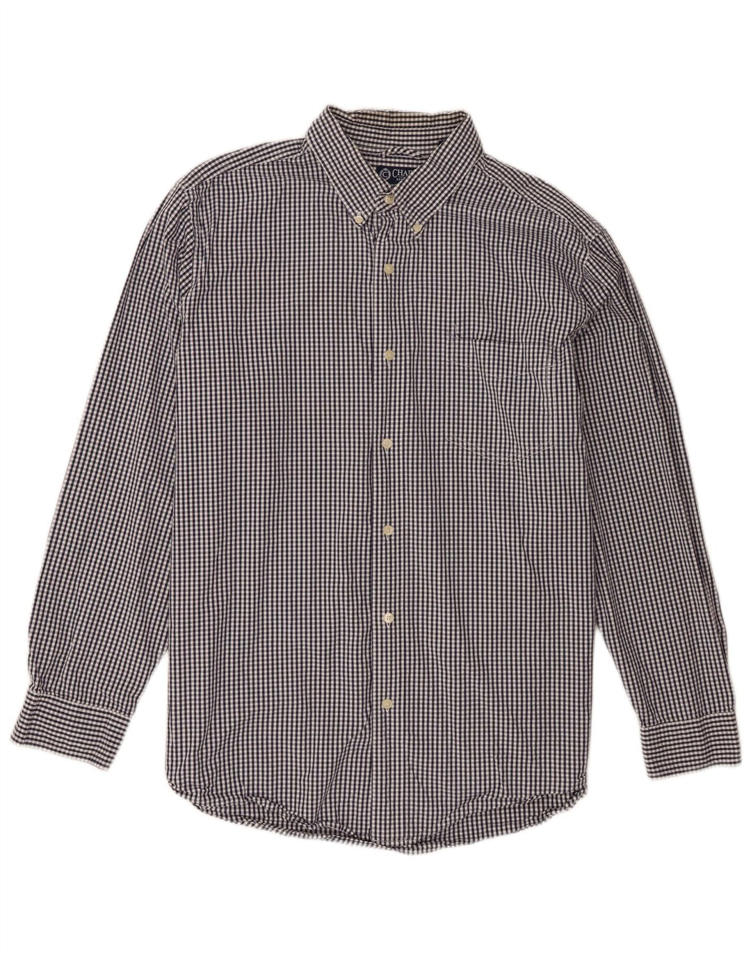 Camisa masculina Chaps XL azul marinho algodão guingão