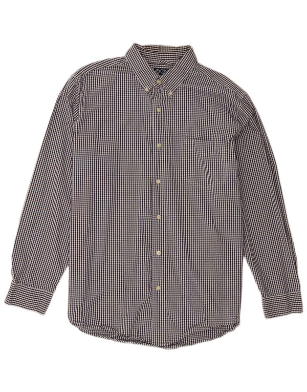 Camisa masculina Chaps XL azul marinho algodão guingão