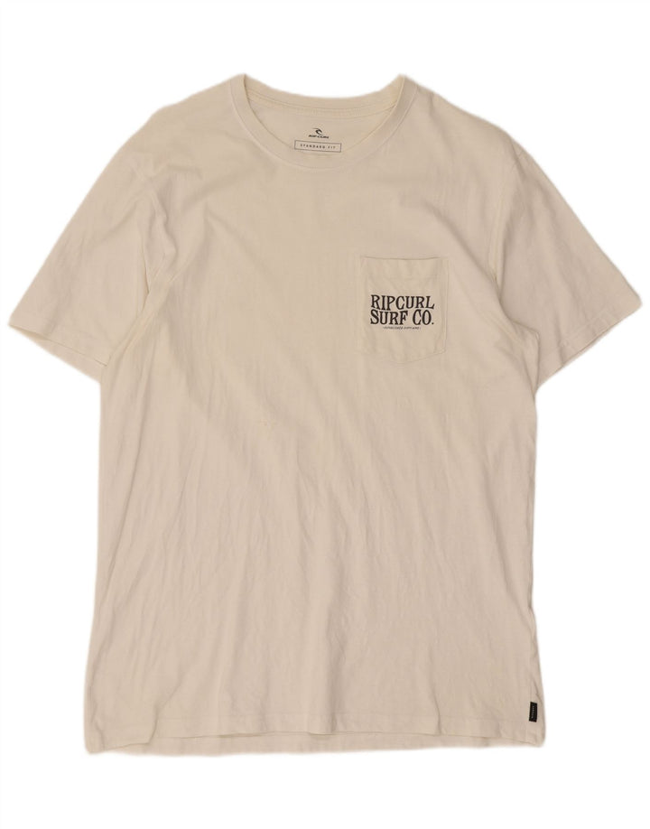 Camiseta masculina Rip Curl com ajuste padrão gráfico grande branco