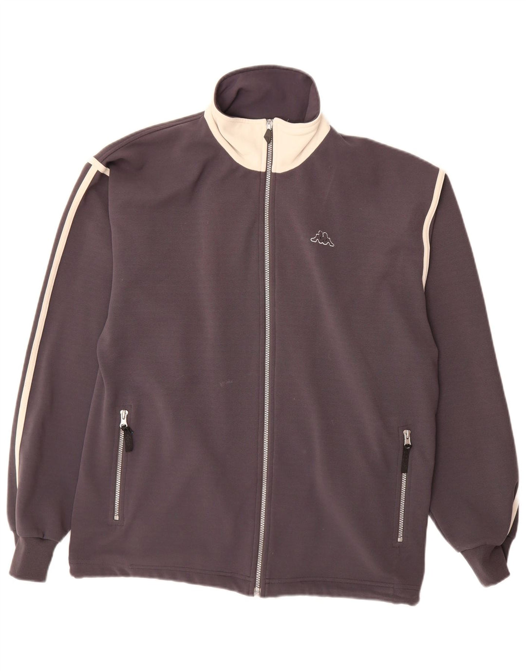 KAPPA Jaqueta masculina de moletom grande cinza poliéster