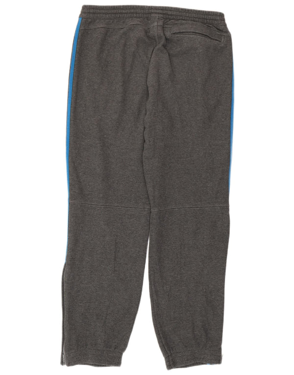 Adidas Mens Calças de treino Joggers UK 42/44 Grande Cinza Algodão