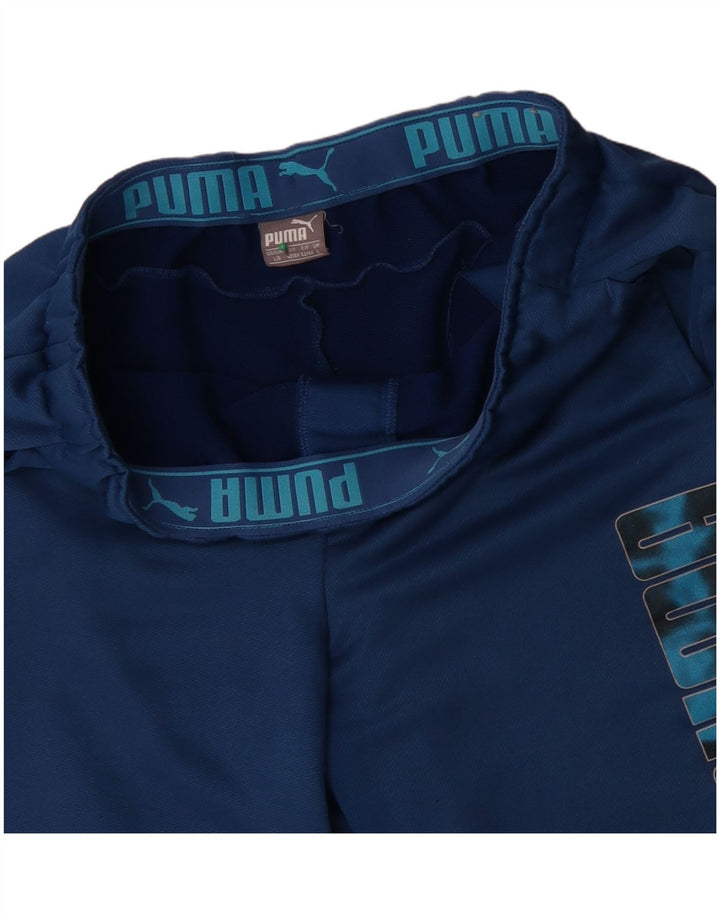Shorts esportivos gráficos masculinos Puma grandes azuis