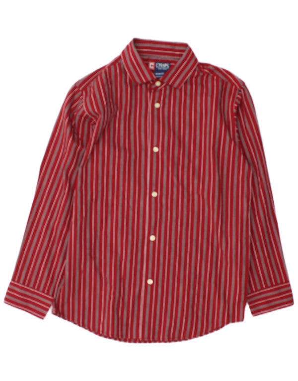 Camisa Chaps Boys 10-11 Anos Médio Algodão Listrado Borgonha