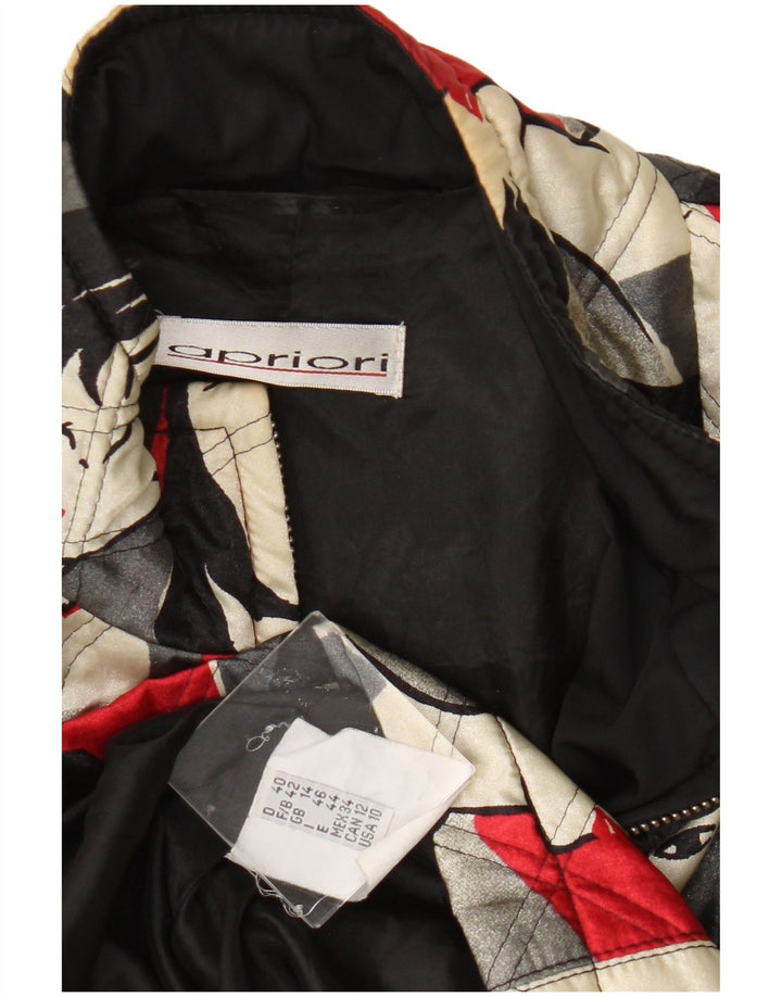 Jaqueta bomber gráfica feminina Apriori UK 14 grande acetato multicolorido