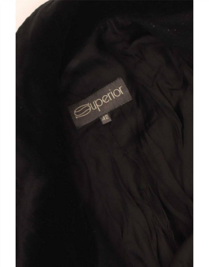 Casaco feminino superior duplo breasted IT 42 médio preto
