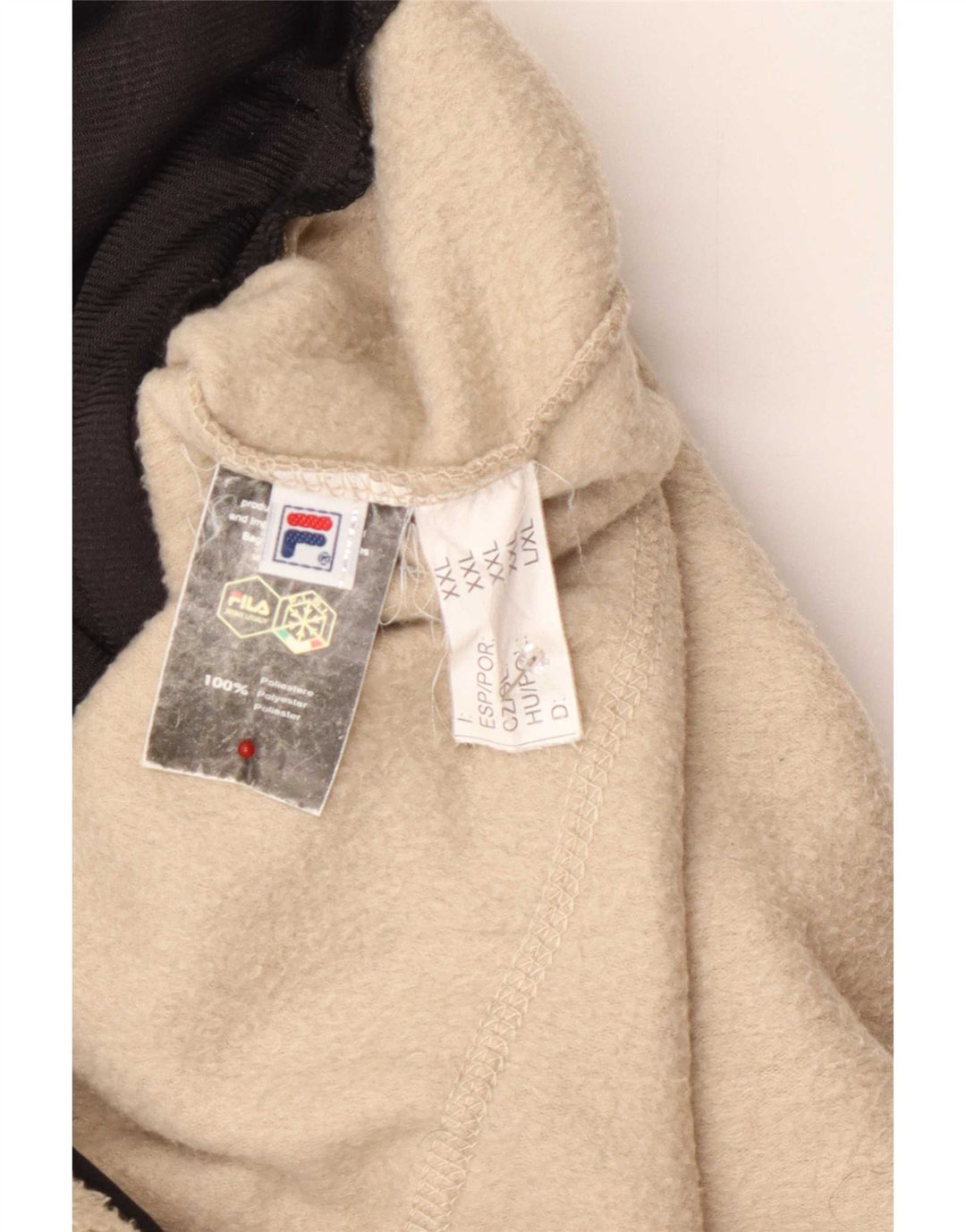 Jaqueta masculina Fila Fleece UK 44 2XL poliéster bege