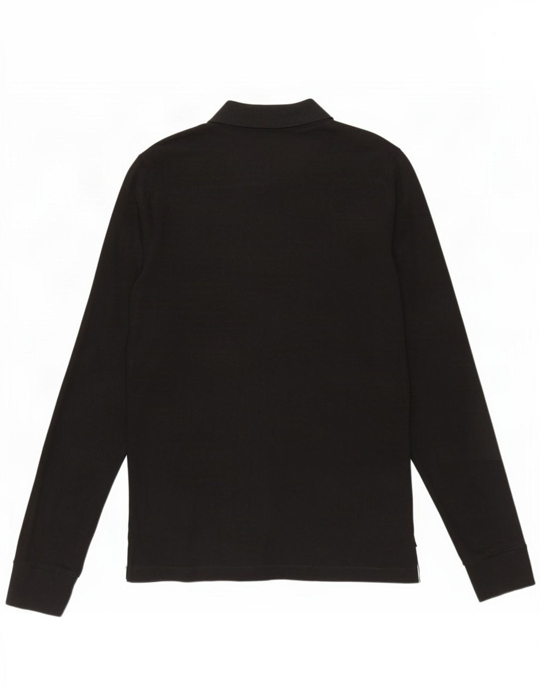 Camisa polo masculina de manga comprida French Connection algodão preto médio