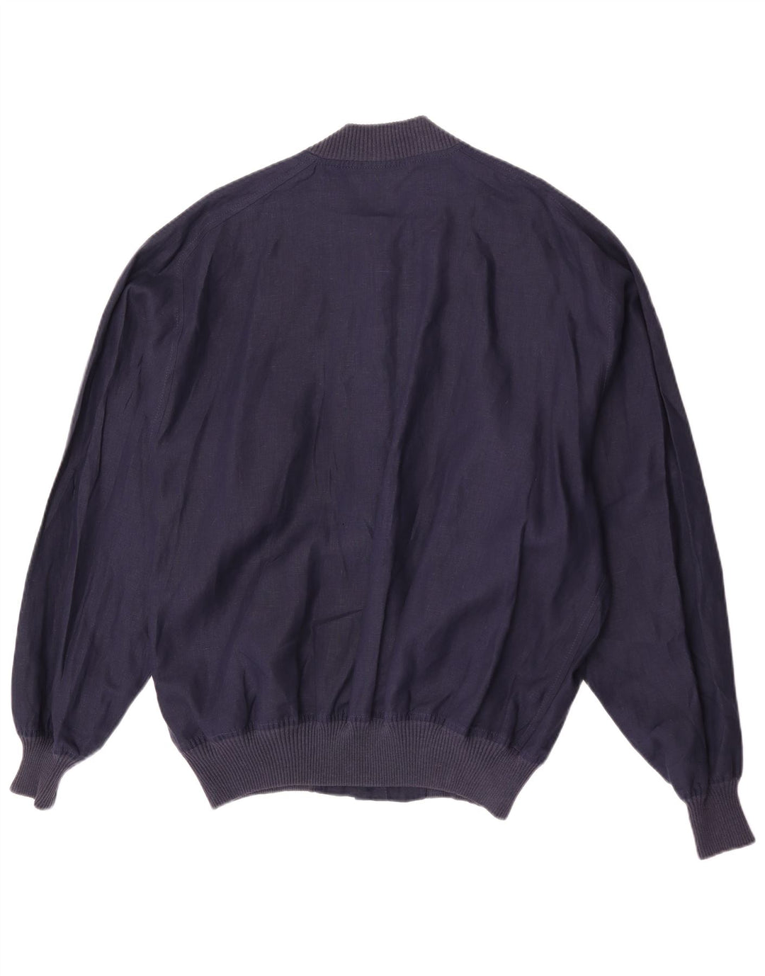 Avon Celli Mens Loose Fit Bomber Jacket IT 46 Pequeno Linho Azul Marinho