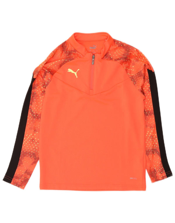 Puma Meninos Graphic Pullover Treino Top 11-12 Anos Laranja Colorblock