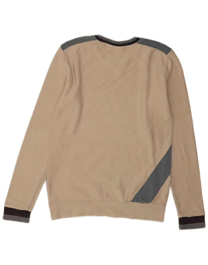 Puma Mens Graphic Moletom Jumper Pequeno Off White Colorblock
