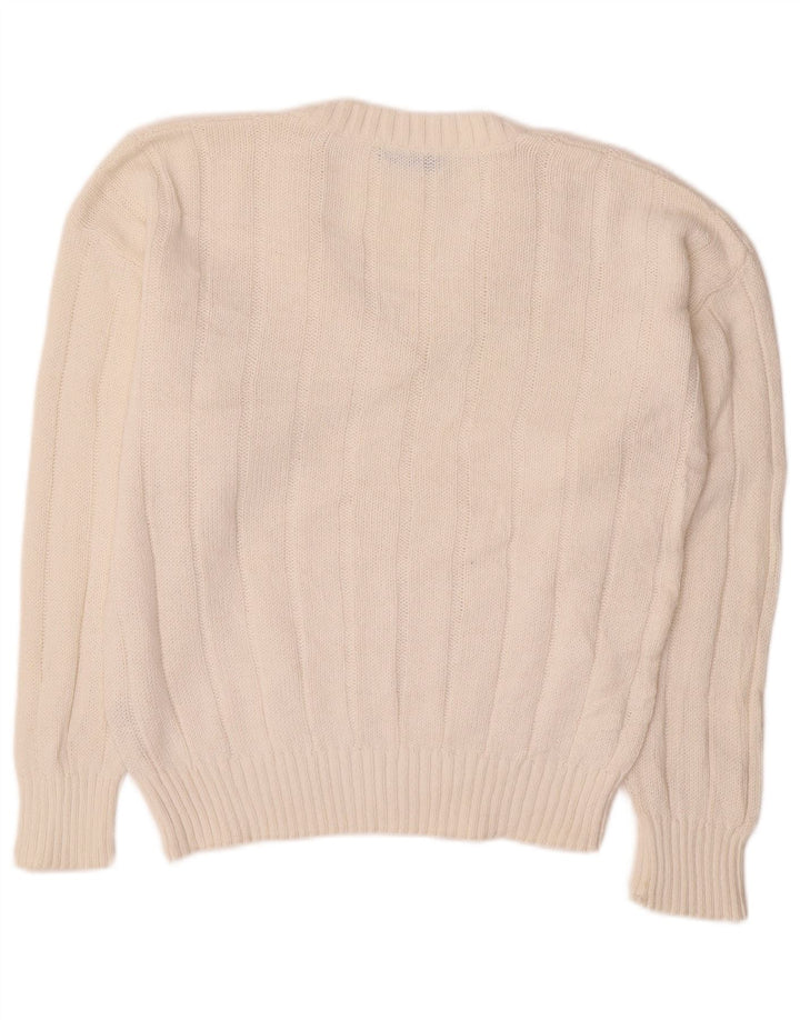 Suéter masculino CARRERA com decote em V pequeno algodão branco