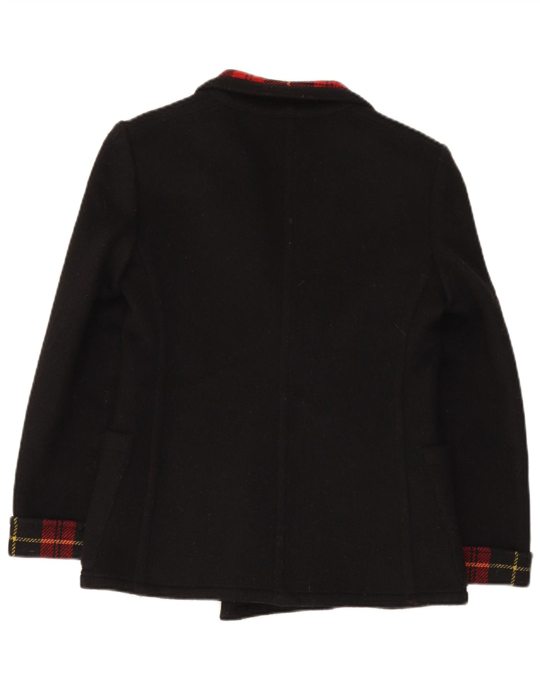 Jaqueta blazer feminina vintage com peito duplo IT 42 xadrez preto médio