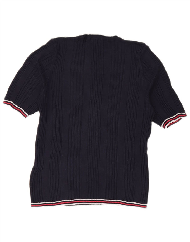 Suéter feminino MARKS & SPENCER com gola redonda Reino Unido 14 grande azul marinho
