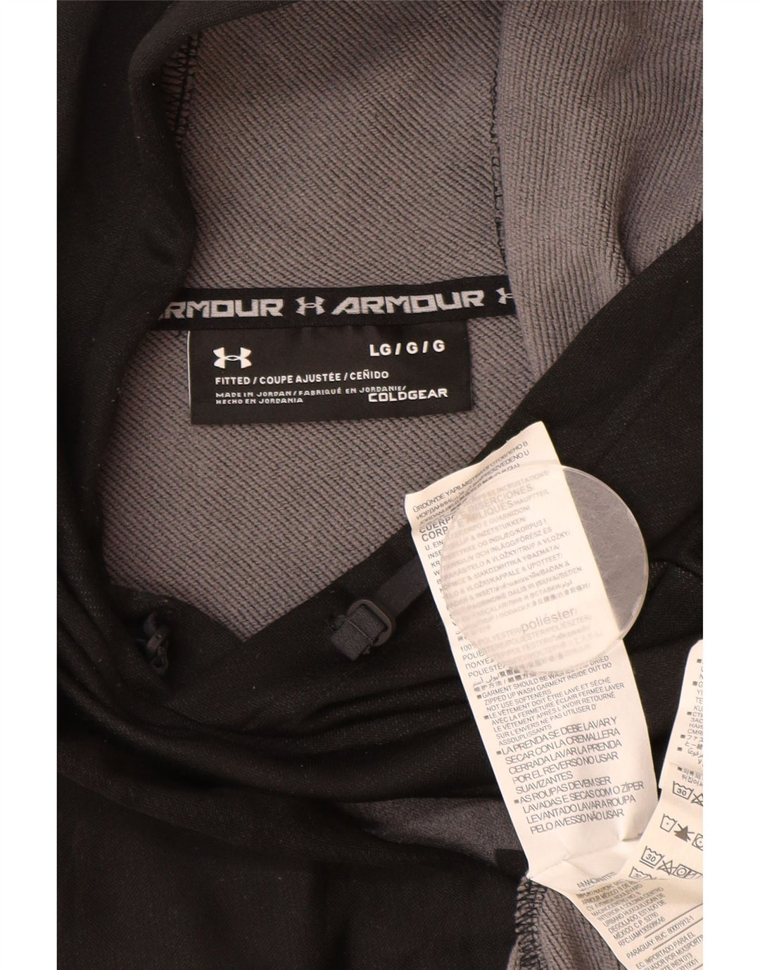 Under Armour masculino Cold Gear Graphic moletom com capuz grande poliéster preto