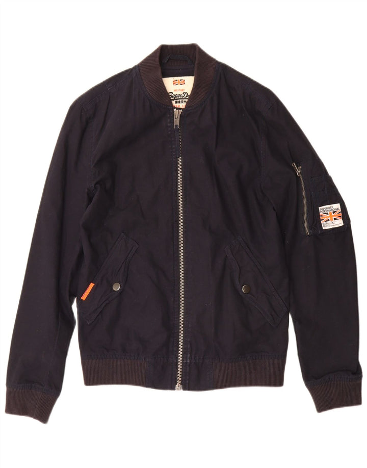 Jaqueta bomber masculina Superdry UK 36 pequena azul marinho
