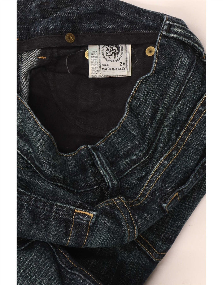 Diesel feminino bootcut jeans W26 L31 algodão azul marinho
