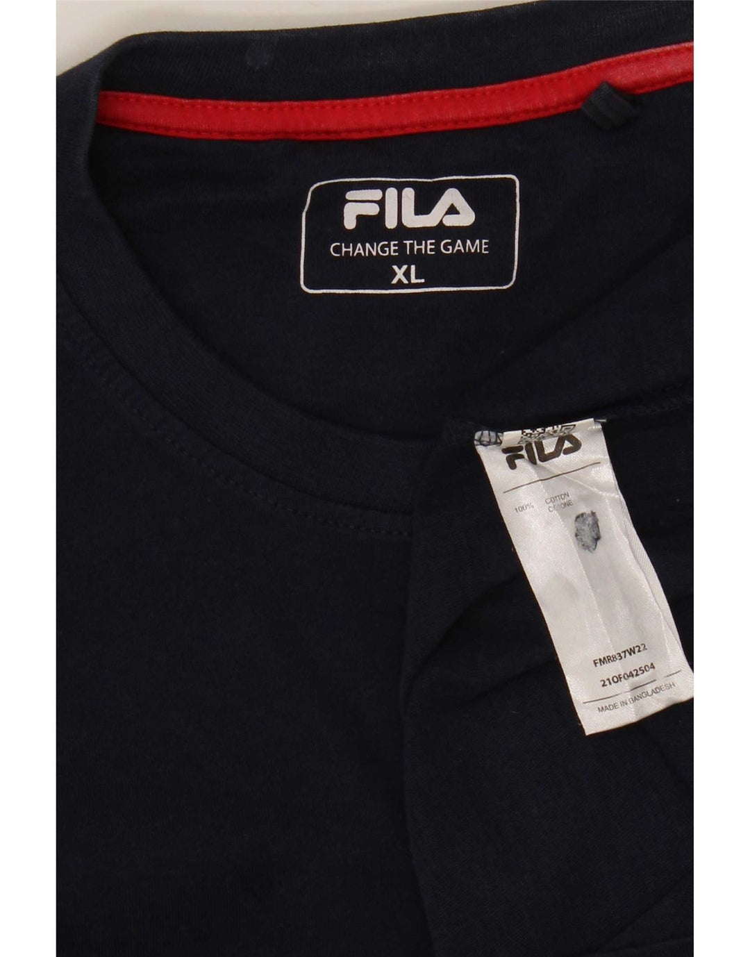 Fila Mens Top Manga Longa XL Azul Marinho Algodão