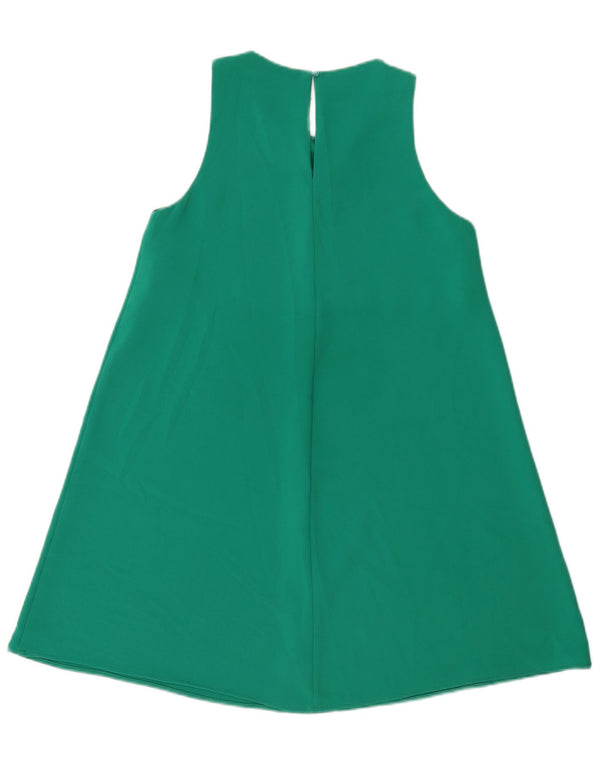 Zara Womens Sleeveless Tent Dress UK 6 XS Green