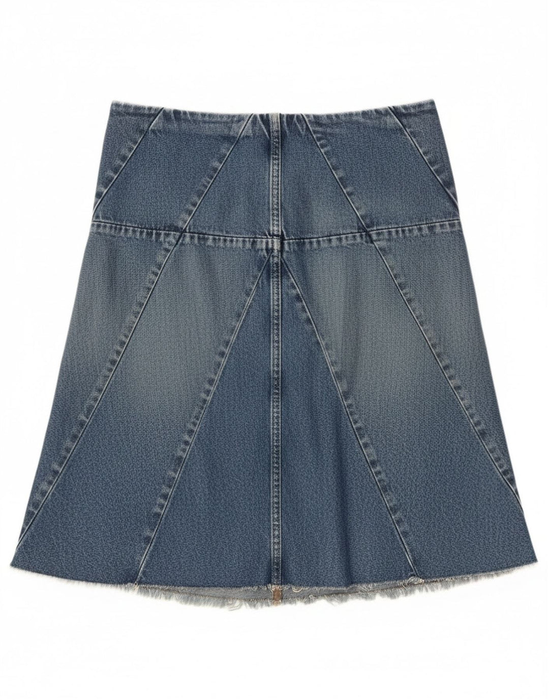 Saia jeans feminina Nautica EUA 6 médio W30 algodão azul