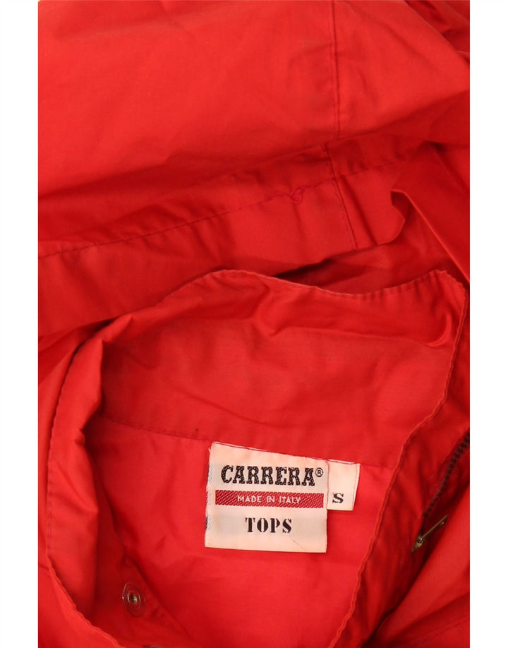 Jaqueta bomber masculina com capuz CARRERA UK 36 pequena vermelha