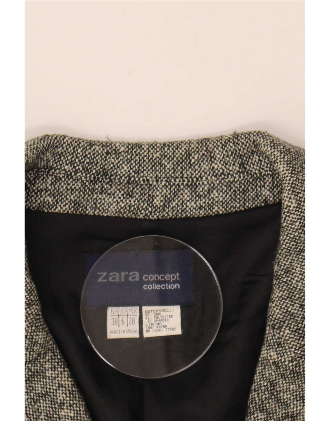 Sobretudo feminino Zara Oversized EU 38 Lã cinza pequena