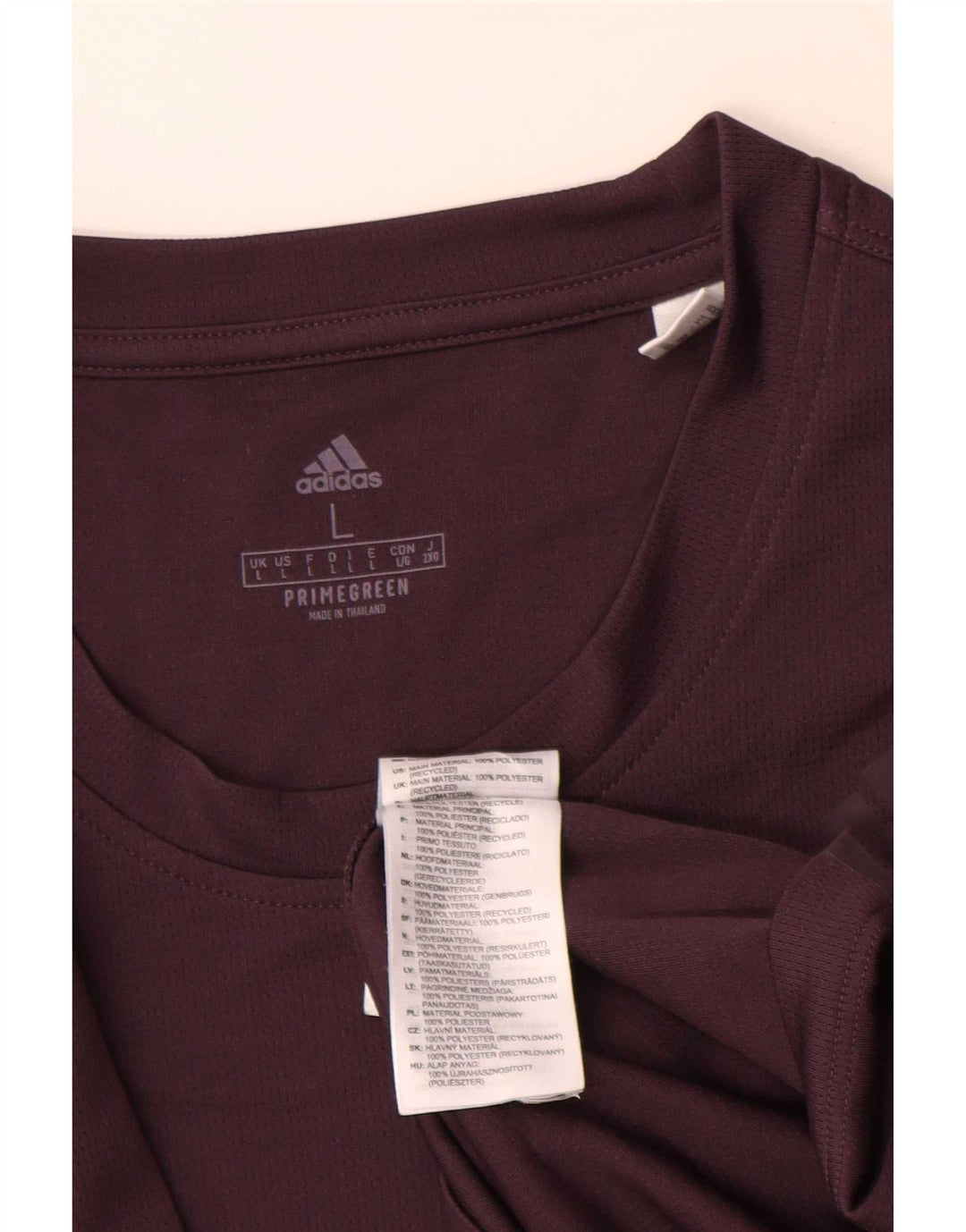 Camiseta masculina Adidas grande poliéster roxo