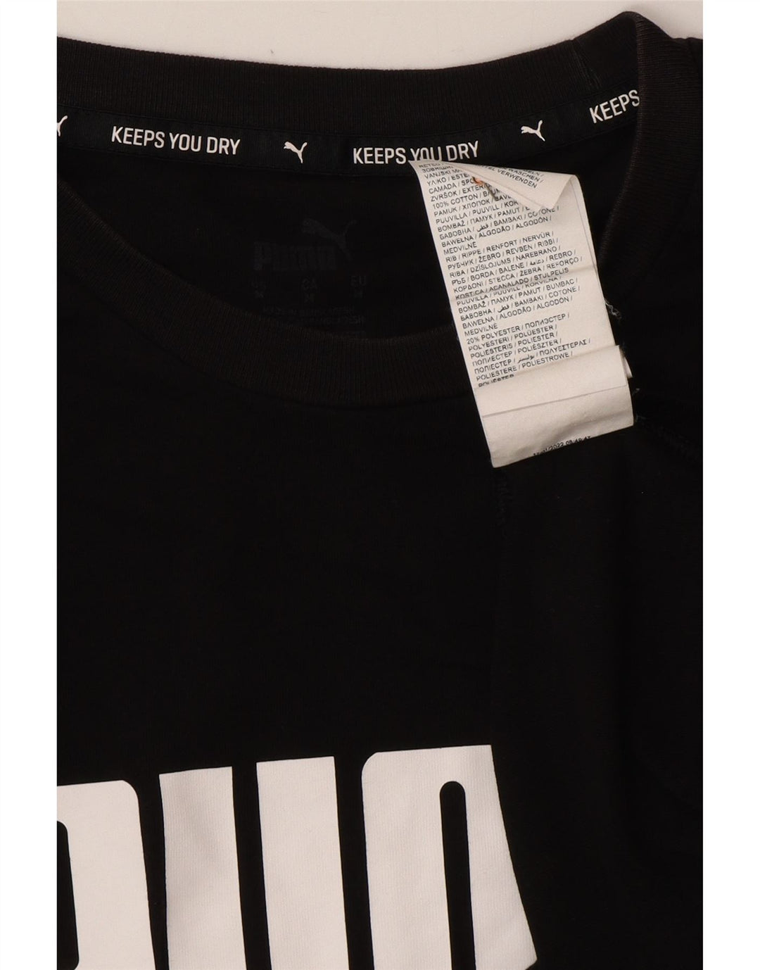 Camiseta masculina PUMA Graphic Top médio algodão preto