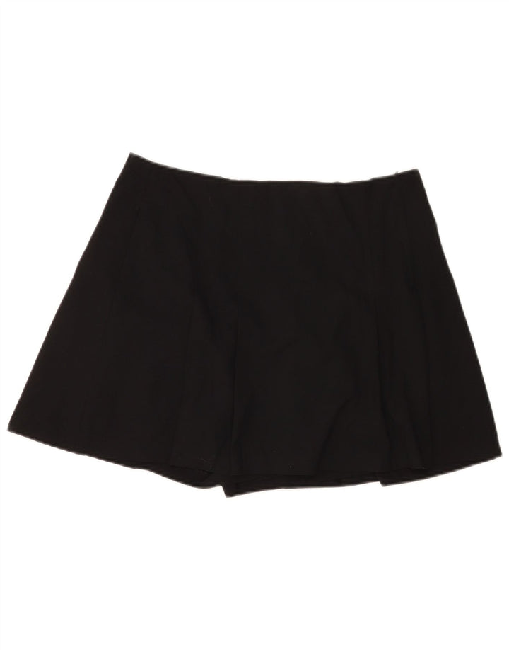 Zara Womens Skort Mini Saia Grande W30 Poliéster Preto