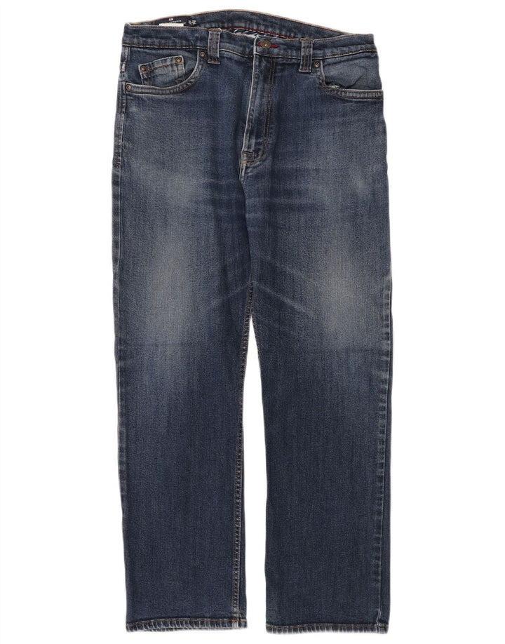 Calça jeans reta masculina Marks & Spencer Blue Harbor W36 L29 algodão azul