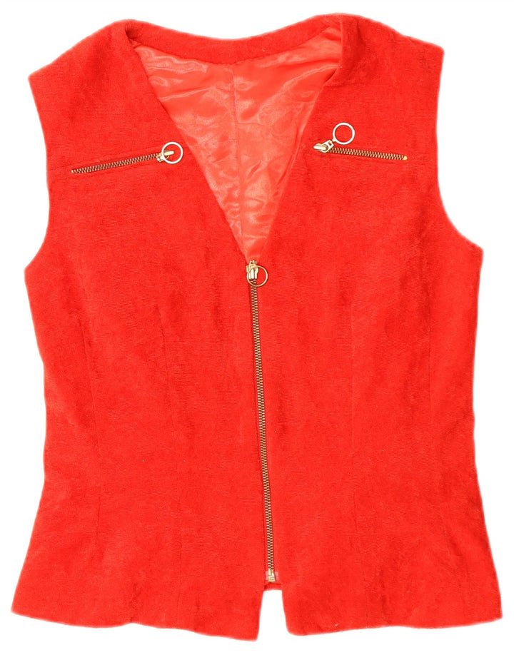 Colete feminino VINTAGE UK 14 vermelho médio