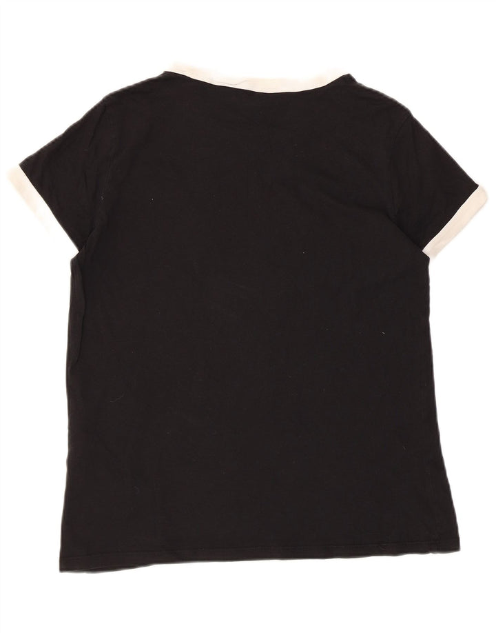 Camiseta feminina Levi's UK 10 pequena preta colorblock algodão