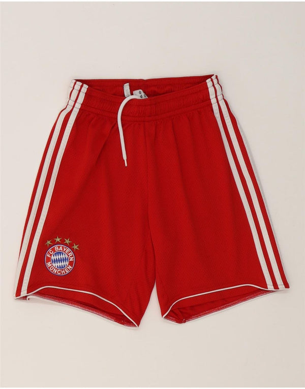 Adidas Mens FC Bayern Munchen Sport Shorts Pequeno Poliéster Vermelho