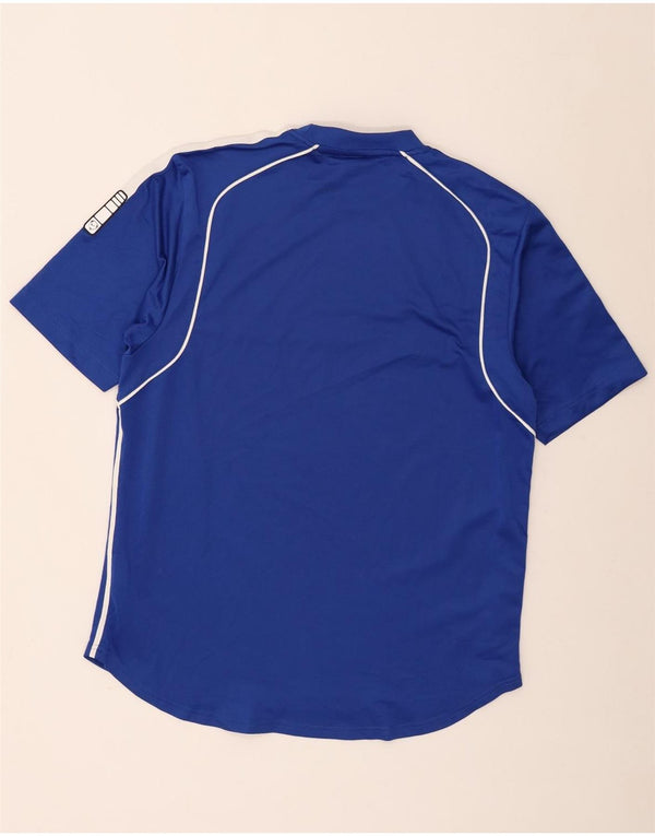 Nike Mens T-Shirt Top UK 42/44 Large Blue Colourblock Polyester