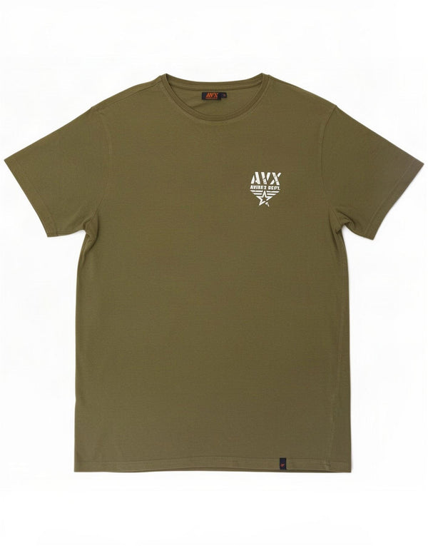 Avirex Camiseta masculina Top Grande Cáqui
