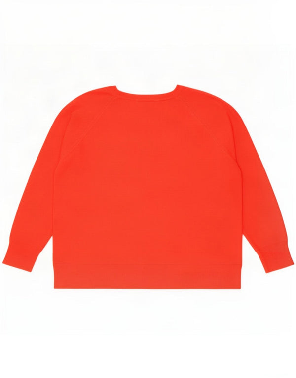 Suéter feminino Zara com gola canoa UK 18 XL vermelho