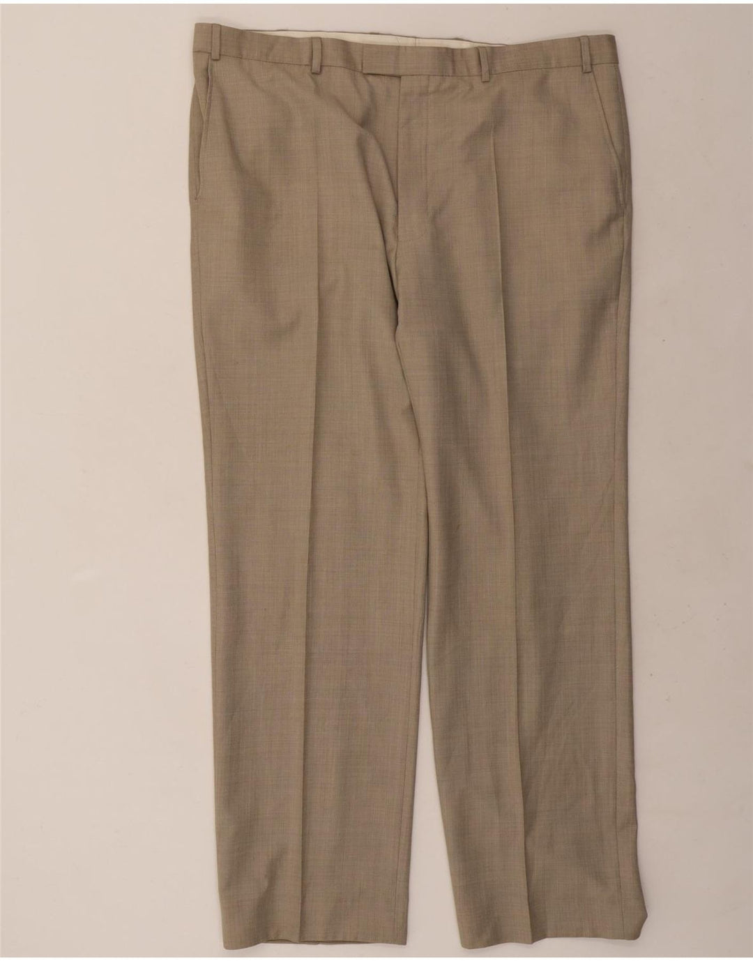 Calça masculina Marks & Spencer Autograph Straight Suit W42 L33 Bege