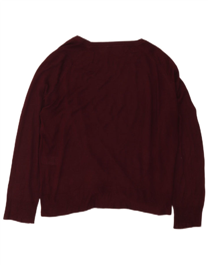 Zara Suéter feminino com gola canoa e gola redonda Reino Unido 14 Viscose marrom médio