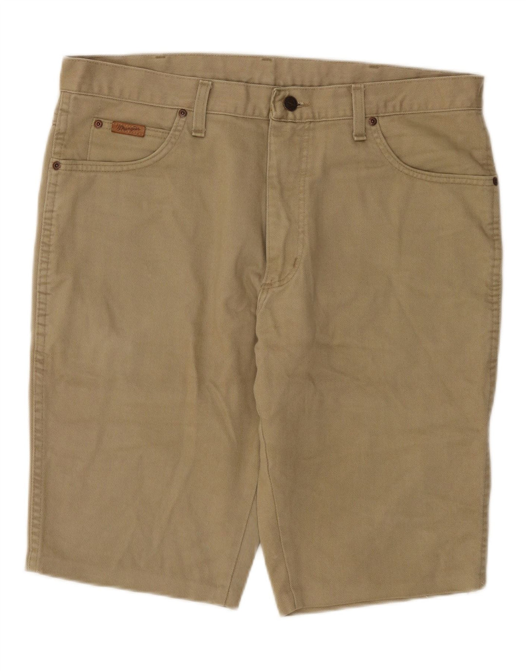 Wrangler Mens Texas Denim Shorts W36 Grande Algodão Bege