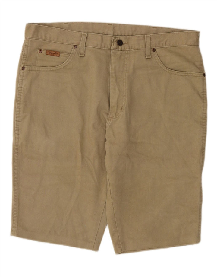 Wrangler Mens Texas Denim Shorts W36 Grande Algodão Bege