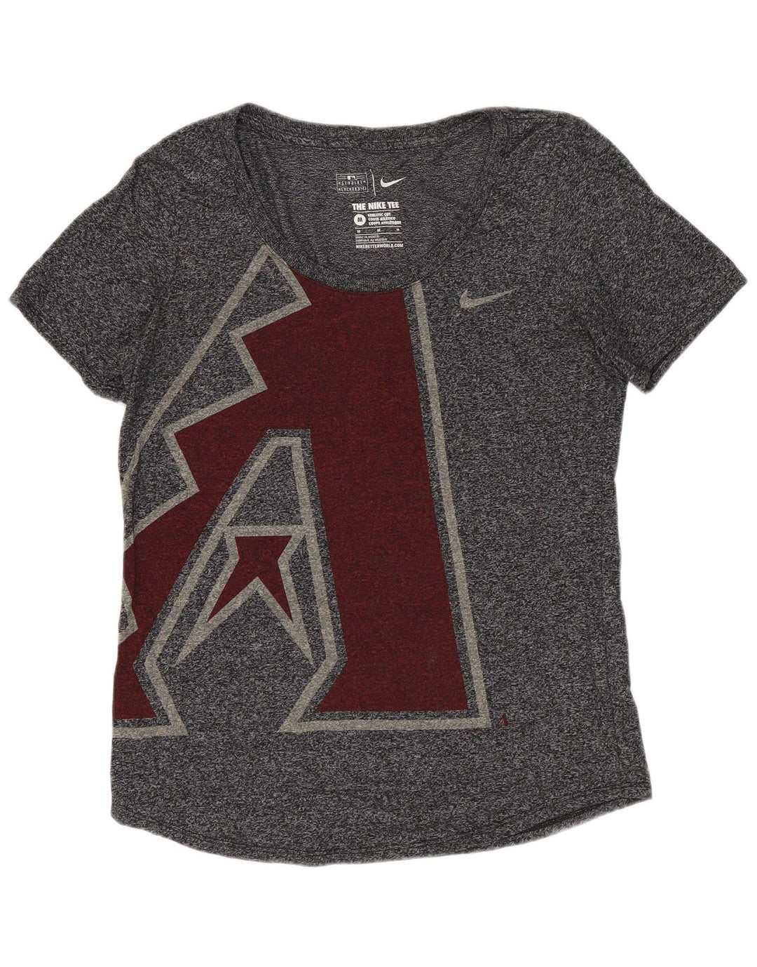 Camiseta feminina Nike Arizona Diamondbacks com estampa gráfica UK 12 cinza médio