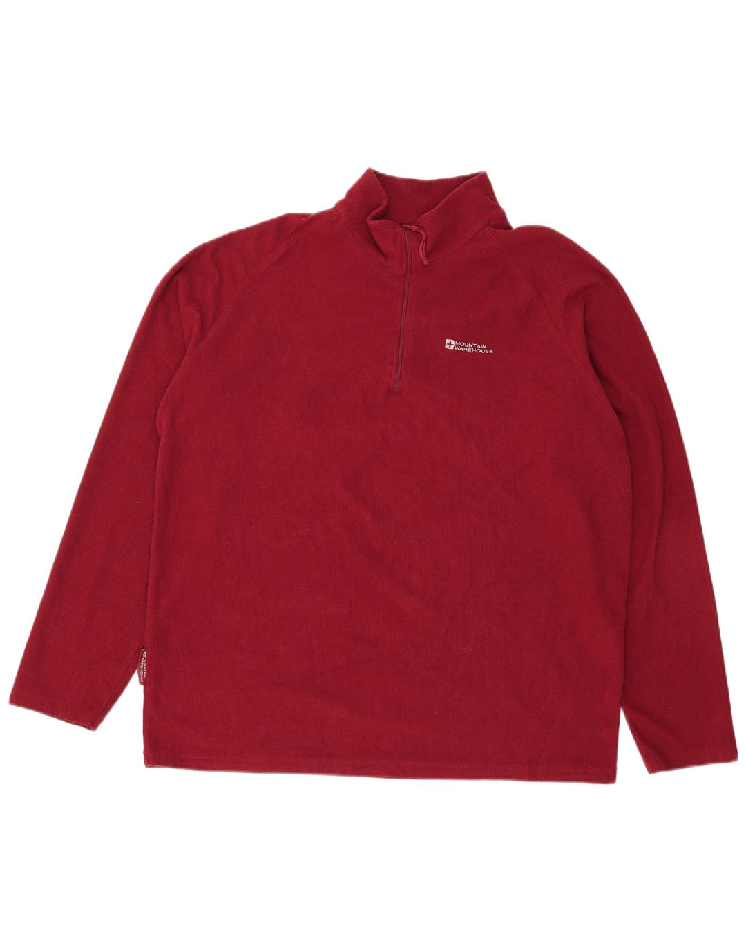 Mountain Warehouse Mens Zip Neck Fleece Jumper XL Borgonha Poliéster