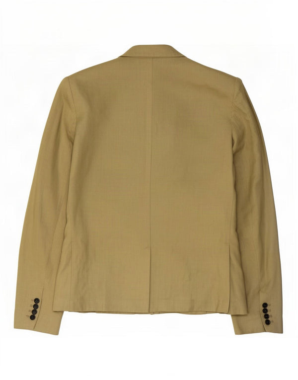Jaqueta blazer feminina Sportmax com peito duplo Reino Unido 12 linho verde médio