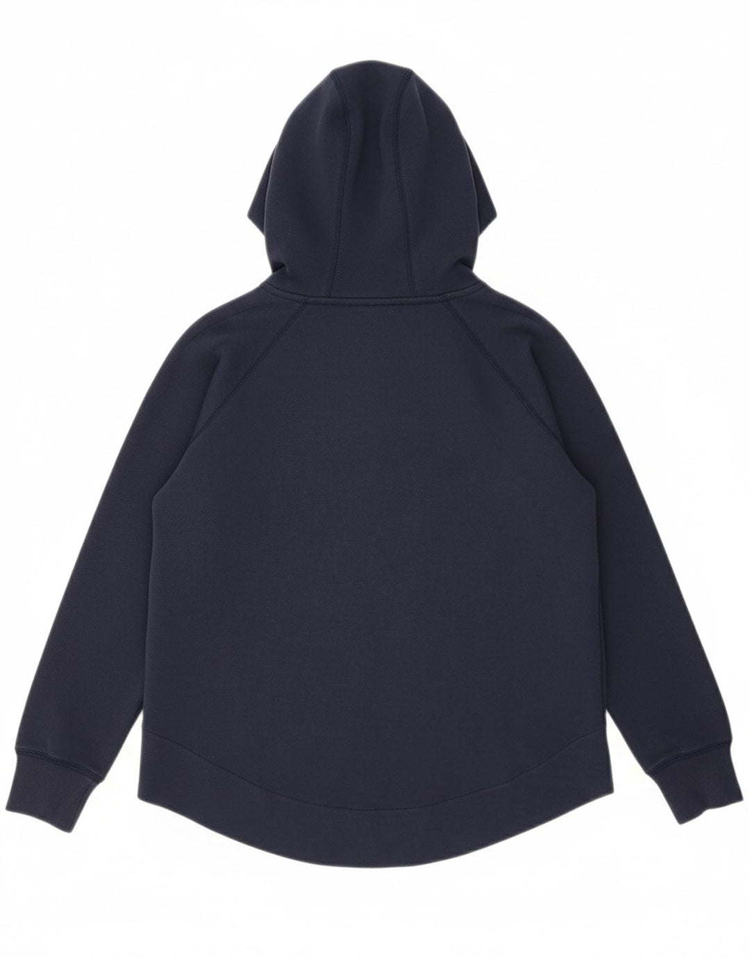 Suéter feminino Nike com capuz e zíper UK 6 XS azul marinho algodão