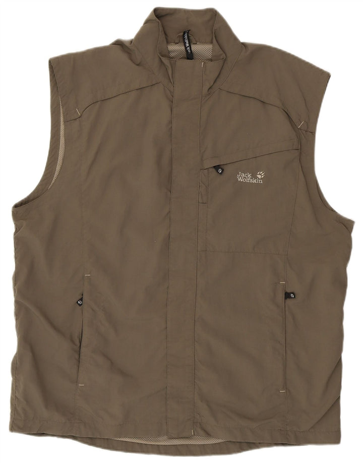 Jaqueta masculina sem mangas JACK WOLFSKIN Reino Unido 46/48 2XL cinza