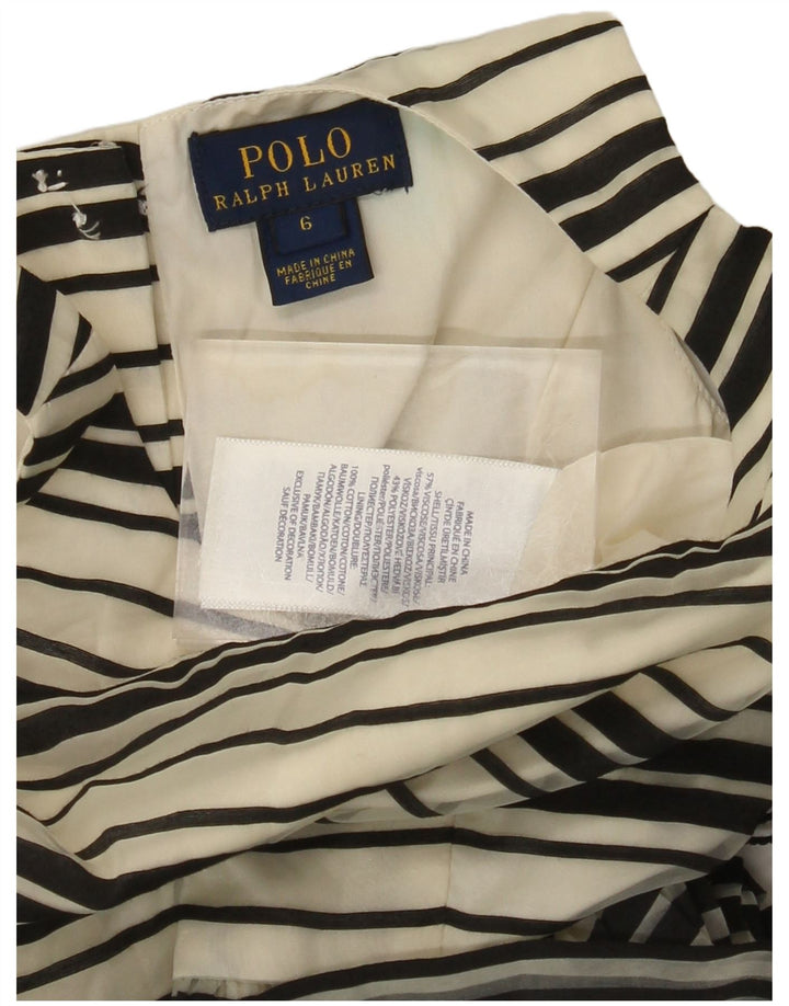 POLO RALPH LAUREN Vestido feminino sem mangas evasê 5-6 anos listrado preto