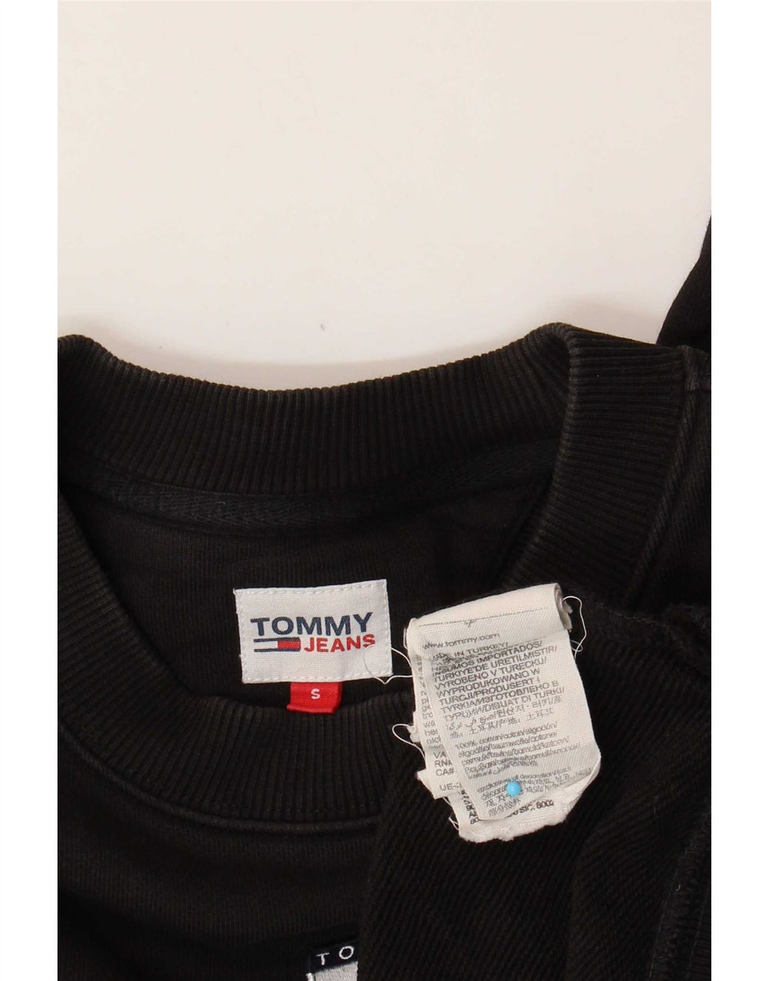 Suéter Tommy Hilfiger feminino cropped oversized Reino Unido 10 pequeno preto