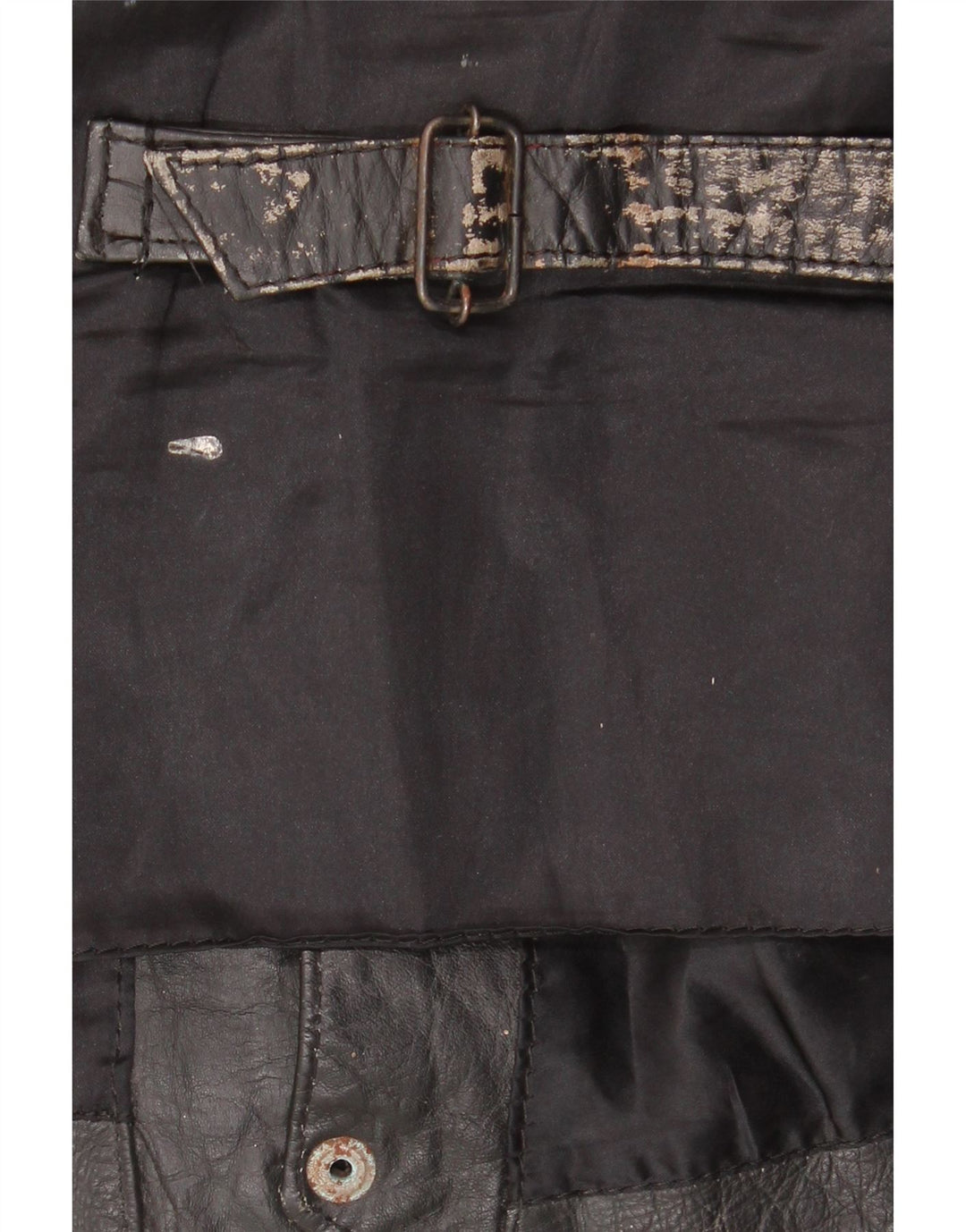 Colete de couro masculino vintage grande preto