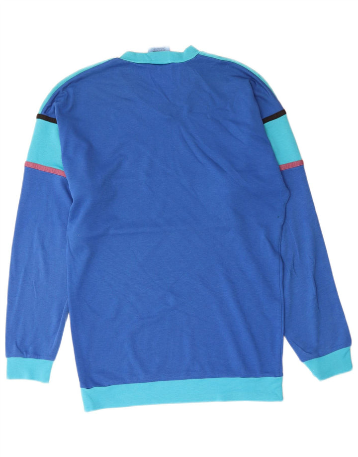 Crane Mens Top Manga Longa IT 48/50 Algodão Colourblock Azul Médio