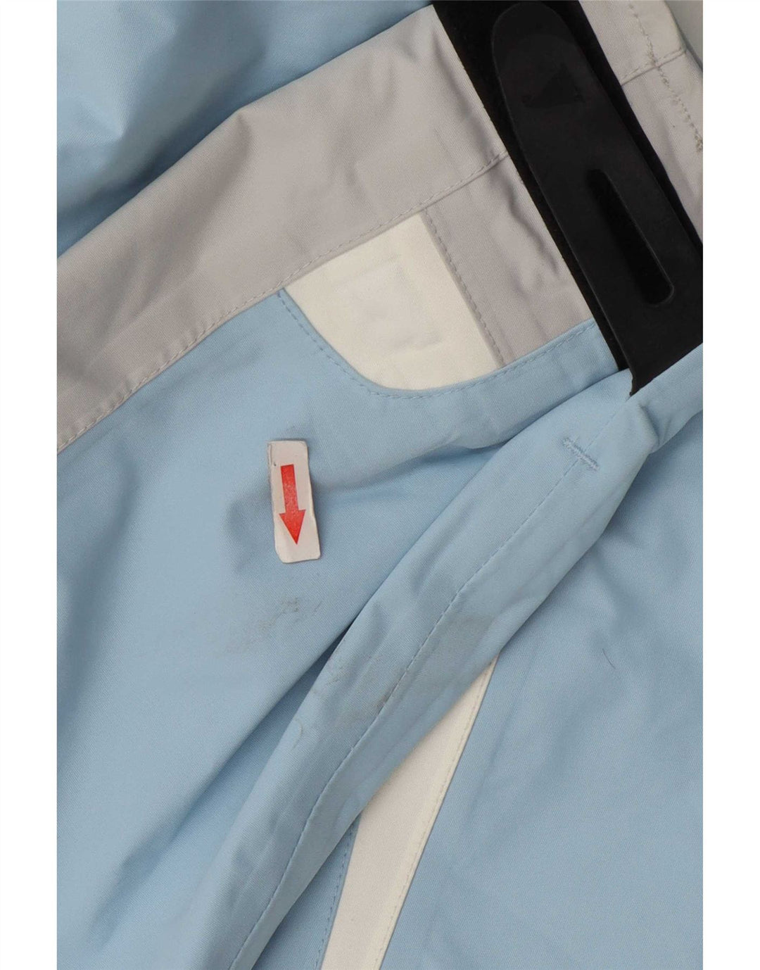 Jaqueta de chuva feminina Musto gráfica Reino Unido 14 grande bloco colorido azul nylon
