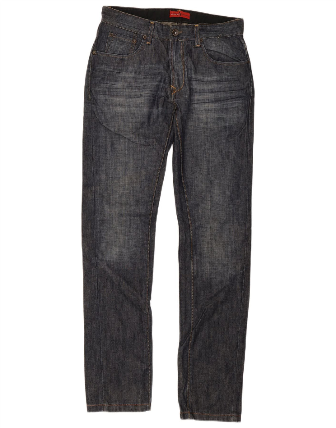 Wampum Mens Slim Jeans W30 L34 Azul Marinho Algodão